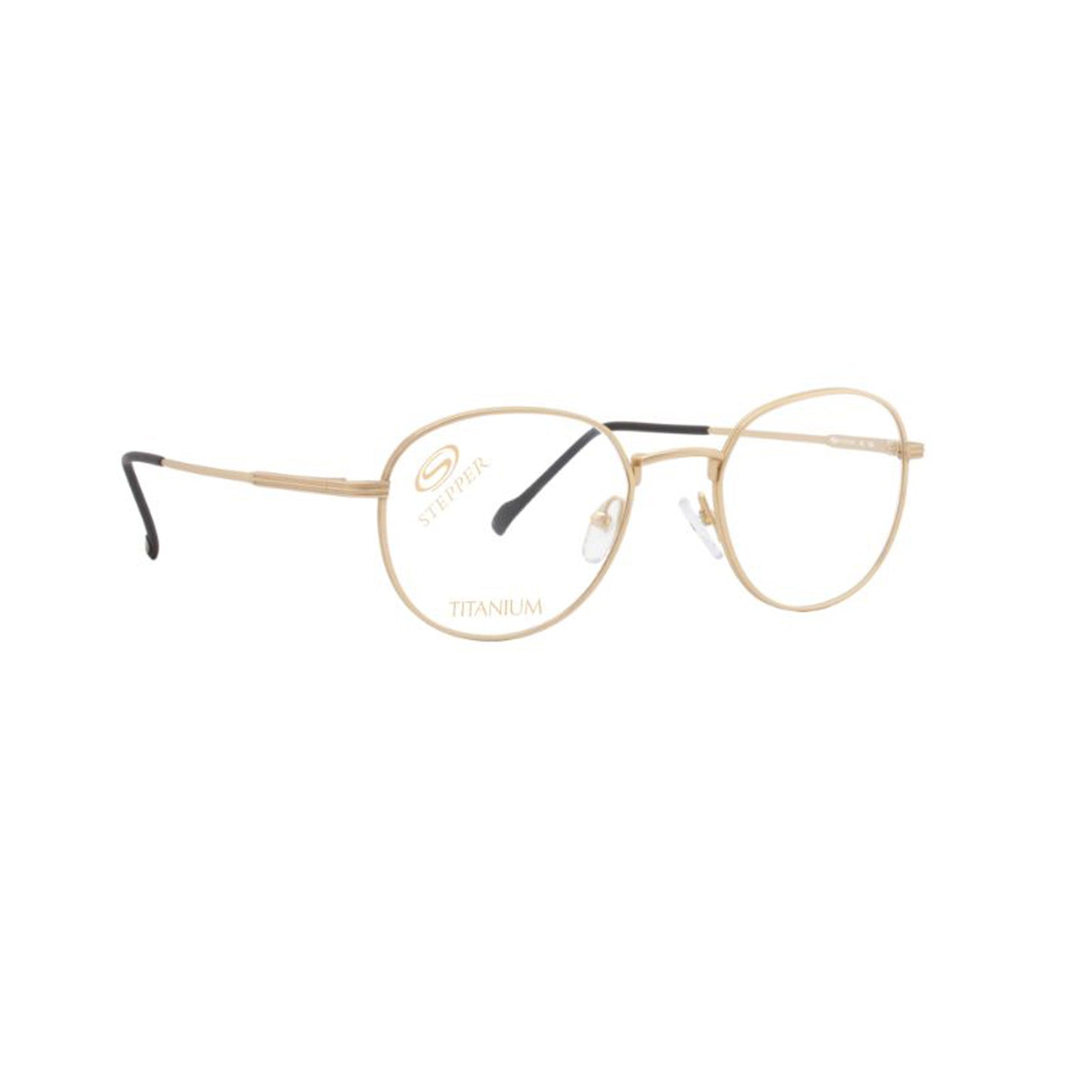 Stepper Titanium Gold Round Metal Full Rim Eyeglasses. Made in Germany SI60209-Y22