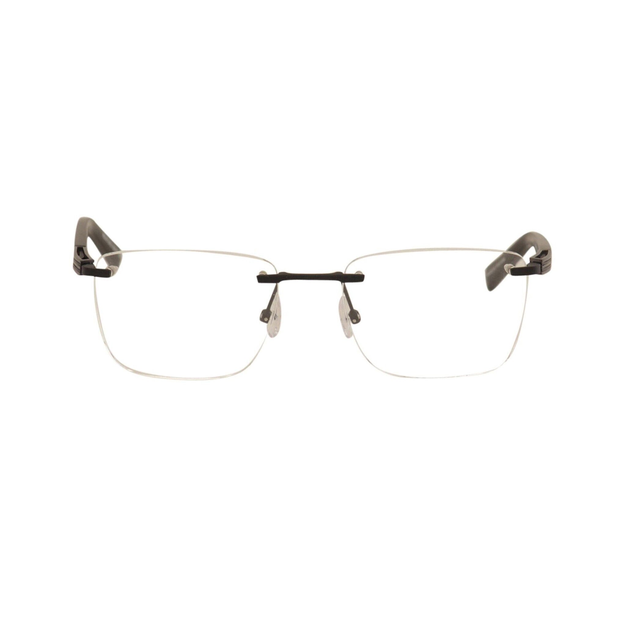 Oga By Morel Black Square Acetate Rimless Eyeglasses. Made in France. 100920-Y22 NG19