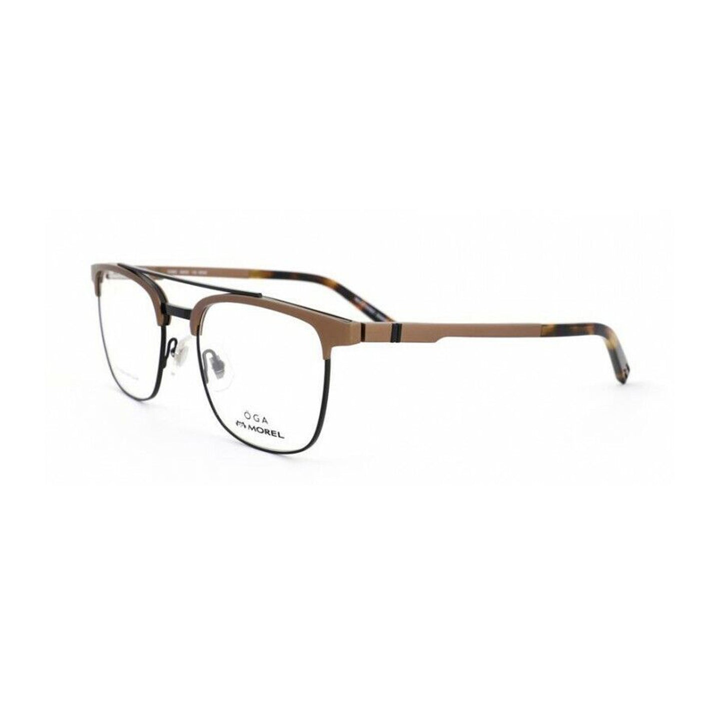 Oga By Morel Black Square Acetate Full Rim Eyeglasses. Made in France. 100920-Y22 MN06