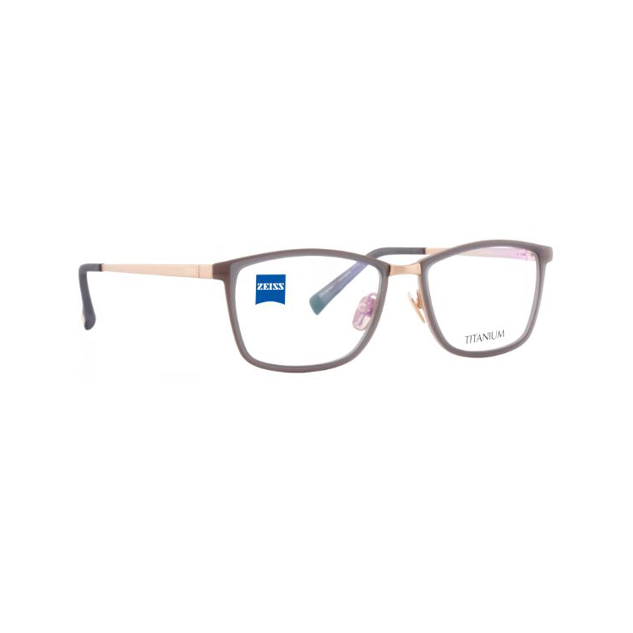 Zeiss Eyewear Grey Cat-Eye Metal Full Rim Eyeglasses. Made in Germany ZS30016-Y22