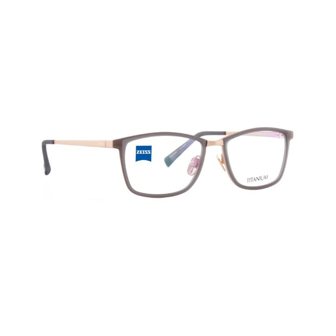 Zeiss Eyewear Gray Cat-Eye Metal Full Rim Eyeglasses. Made in Germany ZS30016-Y22