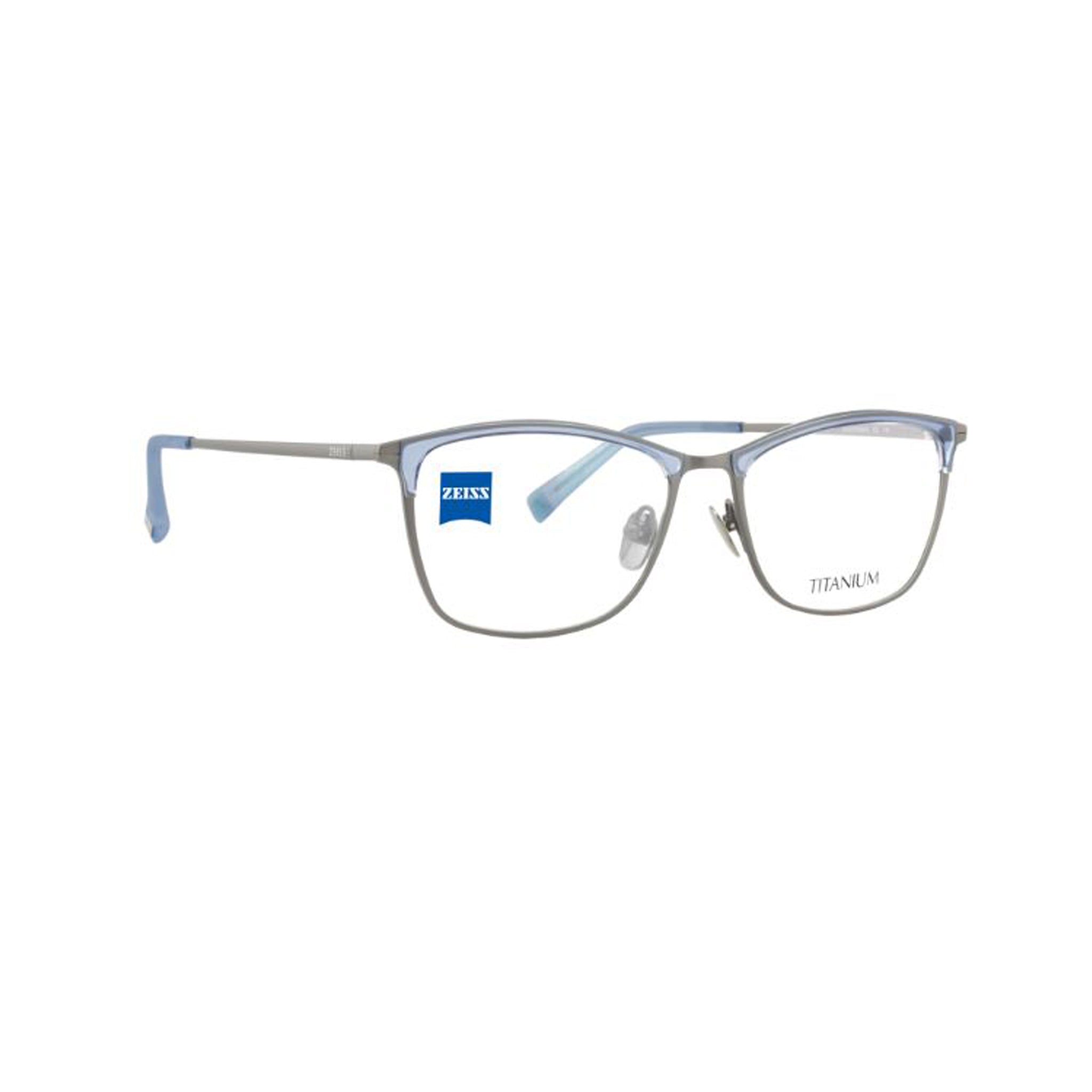 Zeiss Eyewear Blue Cat-Eye Metal Full Rim Eyeglasses. Made in Germany ZS30017-Y22