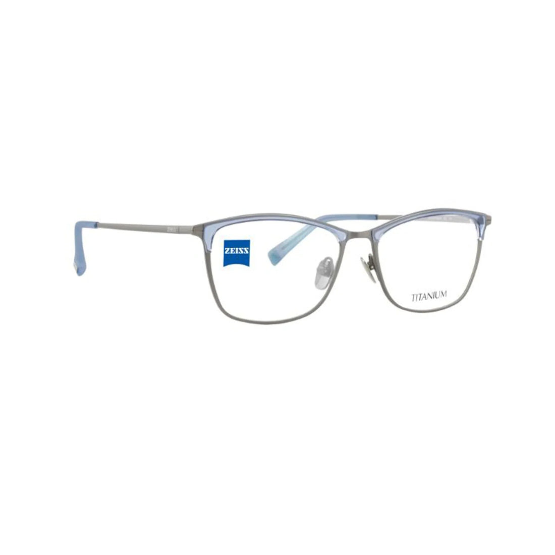 Zeiss Eyewear Blue Cat-Eye Metal Full Rim Eyeglasses. Made in Germany ZS30017-Y22