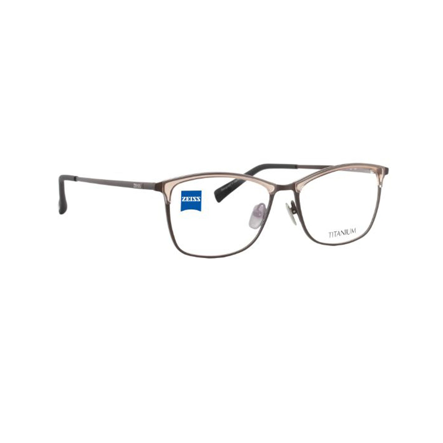 Zeiss Eyewear Brown Cat-Eye Metal Full Rim Eyeglasses. Made in Germany ZS30017-Y22