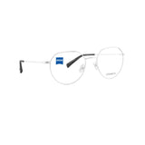 Zeiss Eyewear Silver Irregular Metal Full Rim Eyeglasses. Made in Germany ZS30020-Y21
