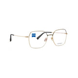 Zeiss Eyewear Gold Irregular Metal Full Rim Eyeglasses. Made in Germany ZS30021-Y22