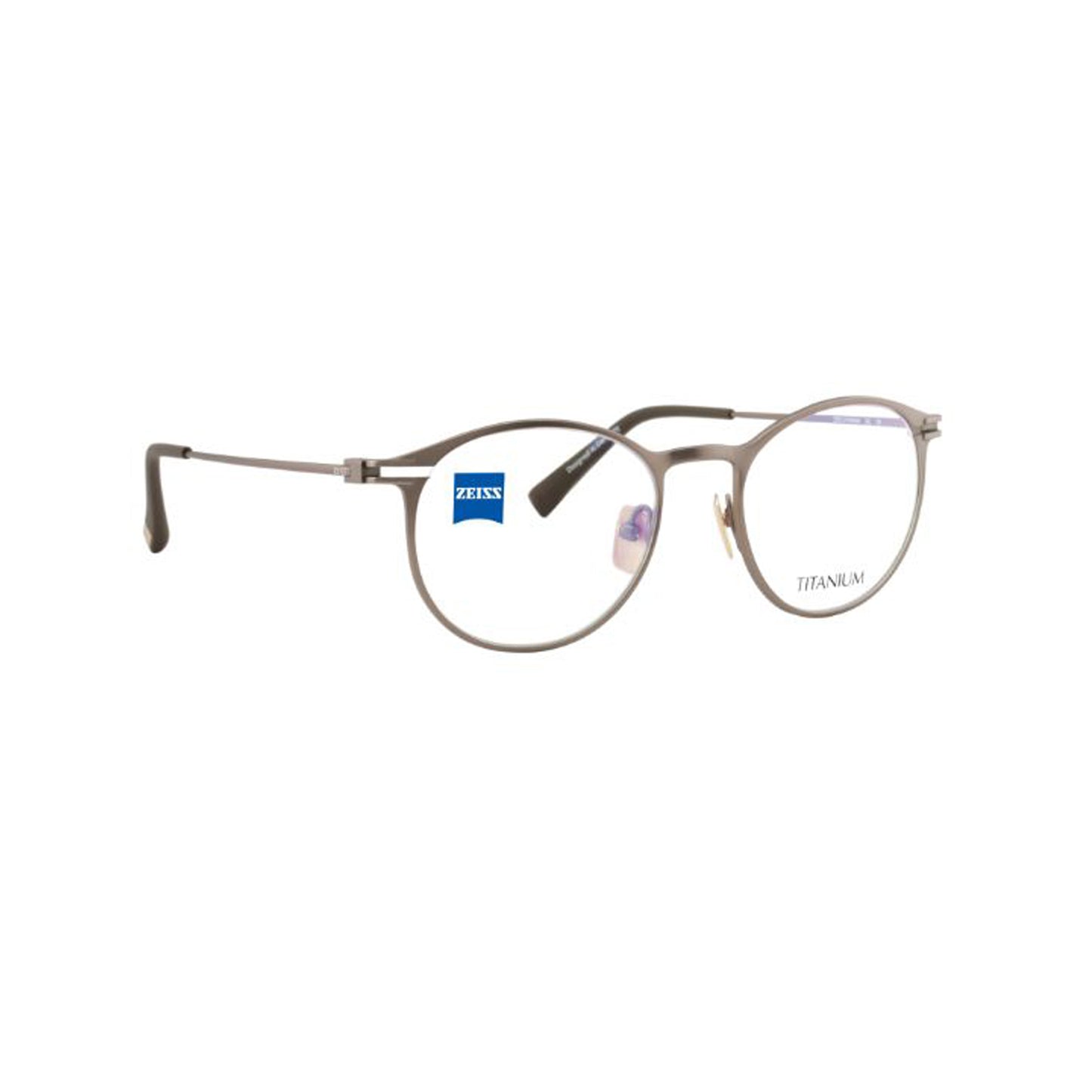 Zeiss Eyewear Brown Round Metal Full Rim Eyeglasses. Made in Germany ZS40021-Y22