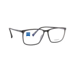 Zeiss Eyewear Grey Square Metal Full Rim Eyeglasses. Made in Germany ZS40027-Y22