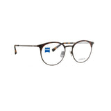 Zeiss Eyewear Brown Round Metal Full Rim Eyeglasses. Made in Germany ZS40030-Y22