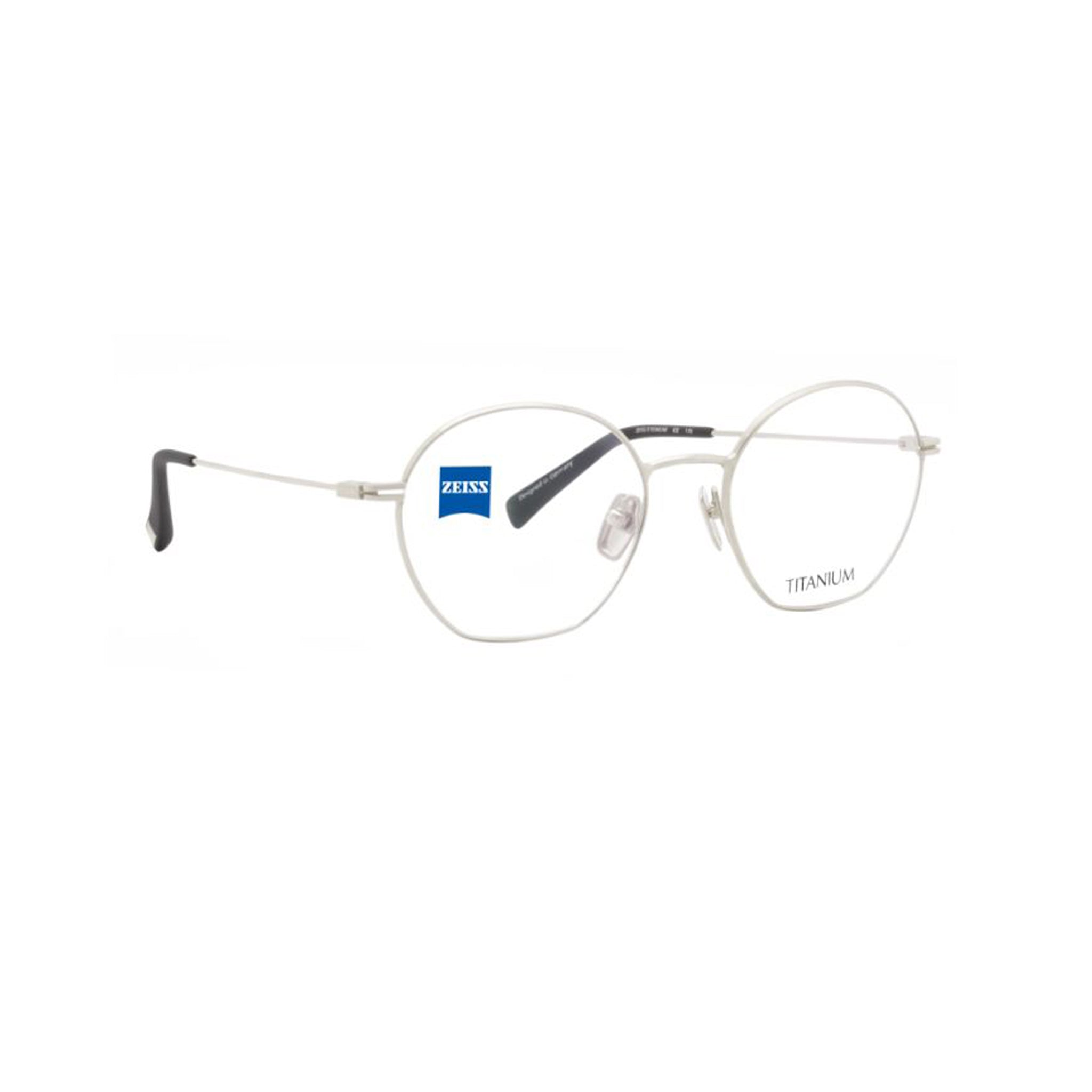 Zeiss Eyewear Silver Round Metal Full Rim Eyeglasses. Made in Germany ZS40034-Y22