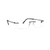 Zeiss Eyewear Black Rectangle Metal Rimless Eyeglasses. Made in Germany ZS60002-Y22