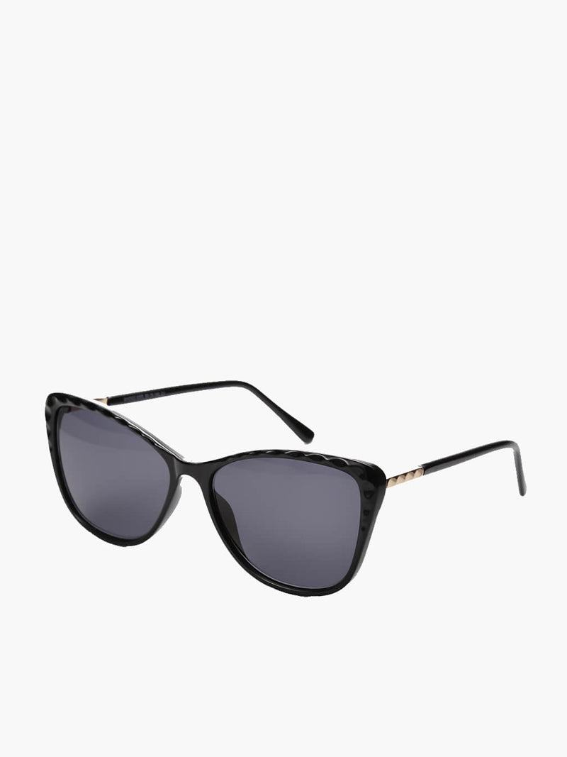 She By Barakat Black Cat-Eye Sunglasses