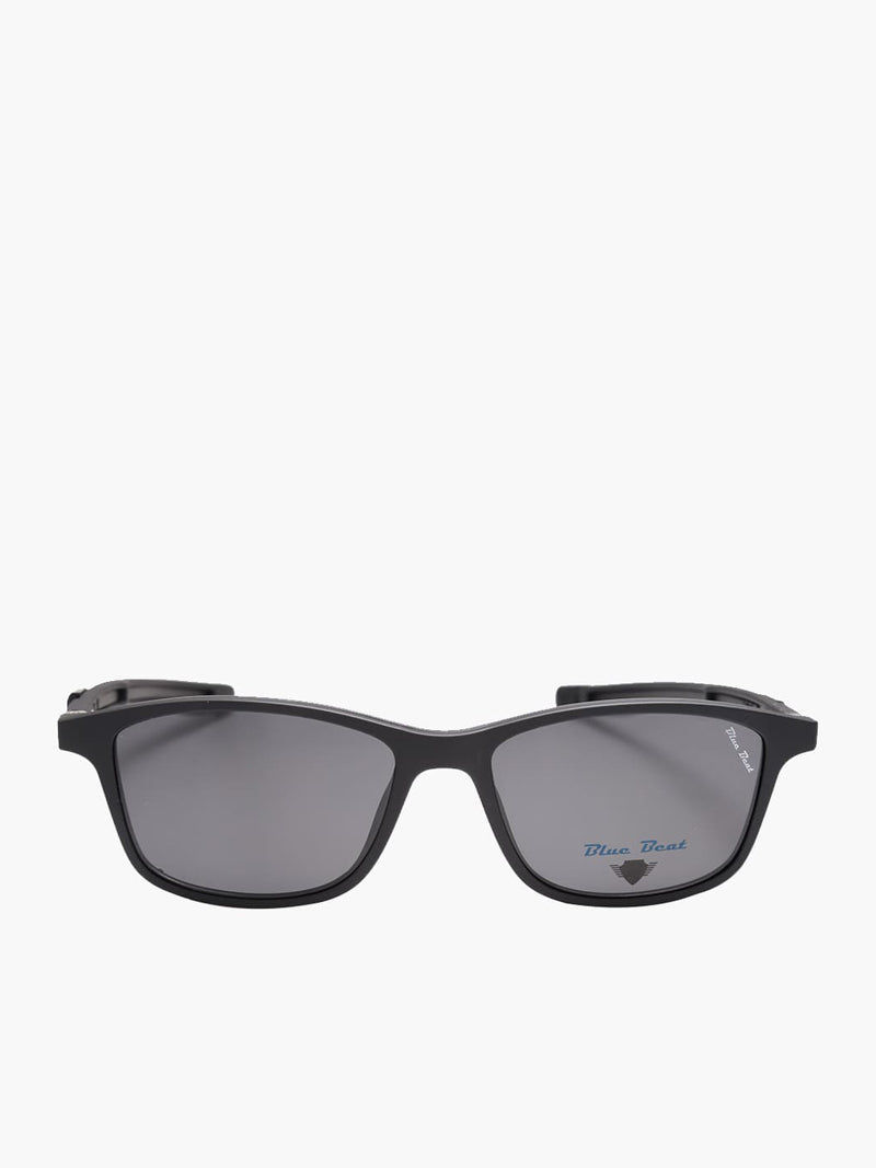 BlueBeat Kids by Barakat Rectangle Black Sunglasses 2-in-1