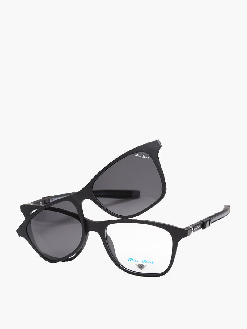 BlueBeat by Barakat Square Black Sunglasses 2-in-1