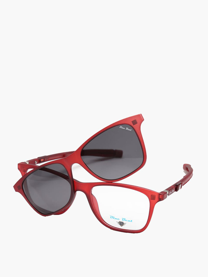 BlueBeat by Barakat Square Red Sunglasses 2-in-1