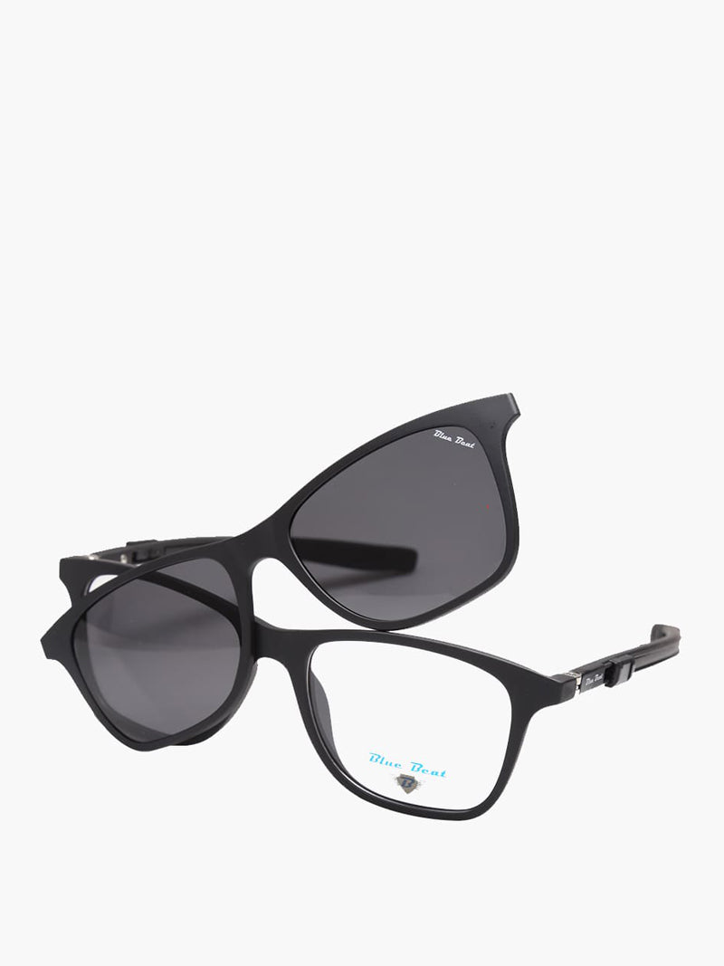 BlueBeat by Barakat Square Black Sunglasses 2-in-1