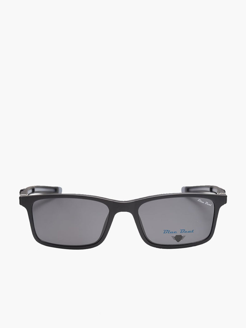 BlueBeat Kids by Barakat Rectangle Black Sunglasses 2-in-1