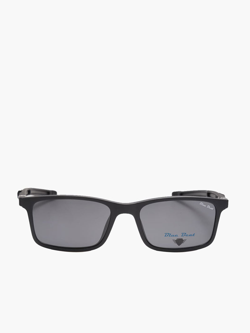 BlueBeat Kids by Barakat Rectangle Black Sunglasses 2-in-1