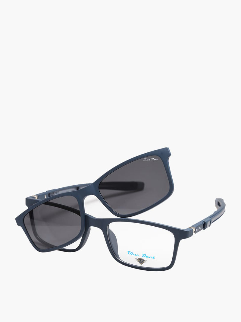 BlueBeat Kids by Barakat Rectangle Blue Sunglasses 2-in-1