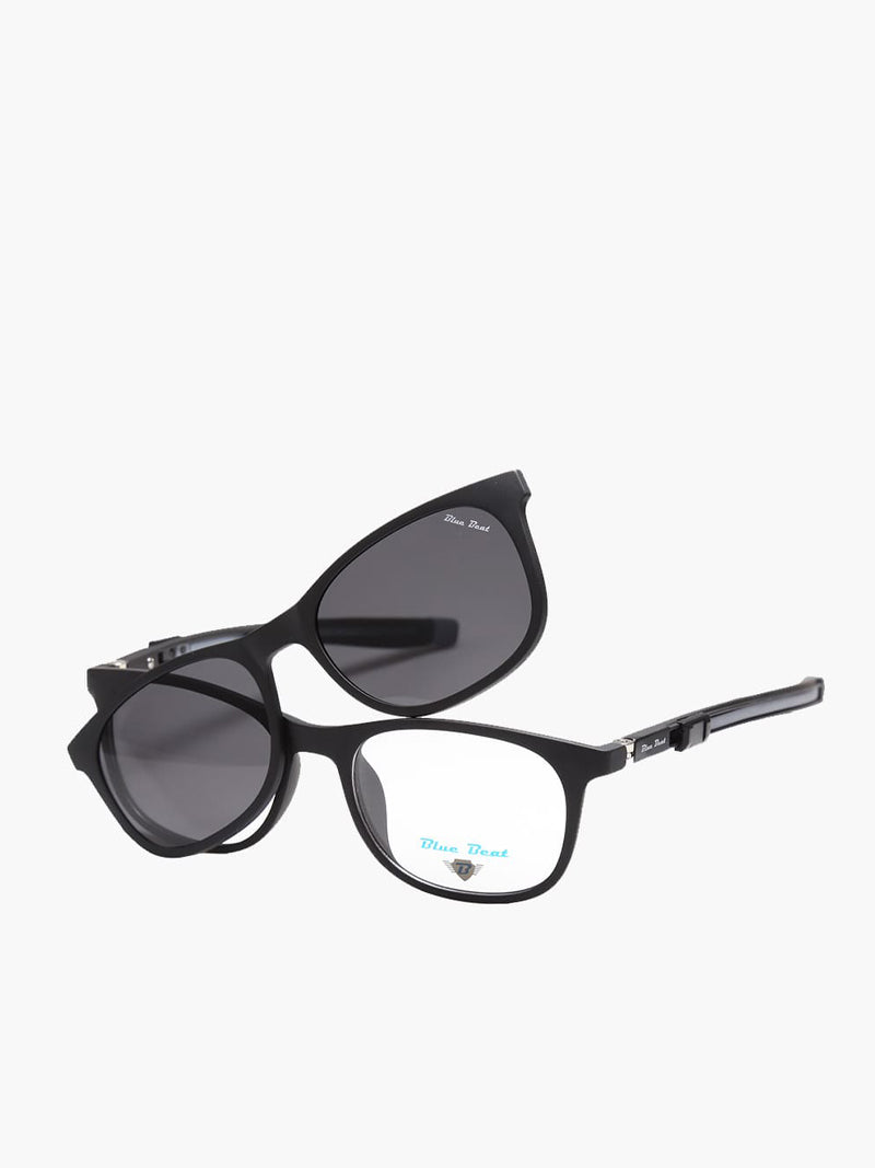 BlueBeat Kids by Barakat Square Black Sunglasses 2-in-1