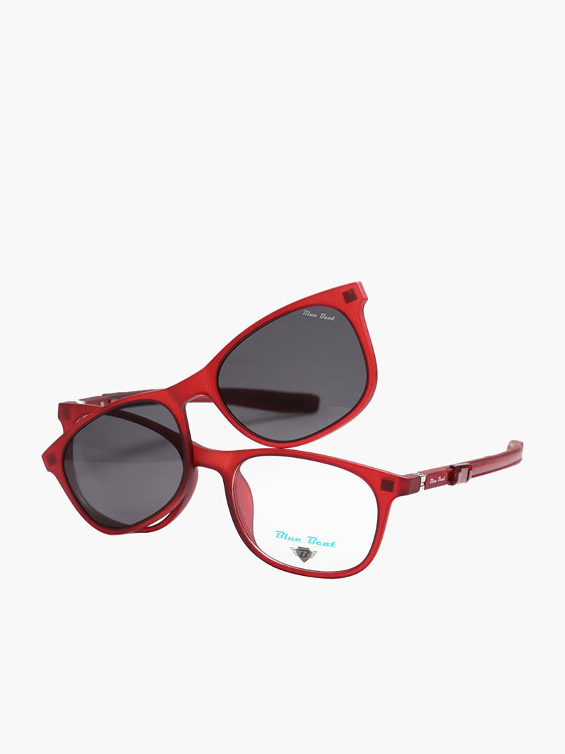 BlueBeat Kids by Barakat Square Red Sunglasses 2-in-1