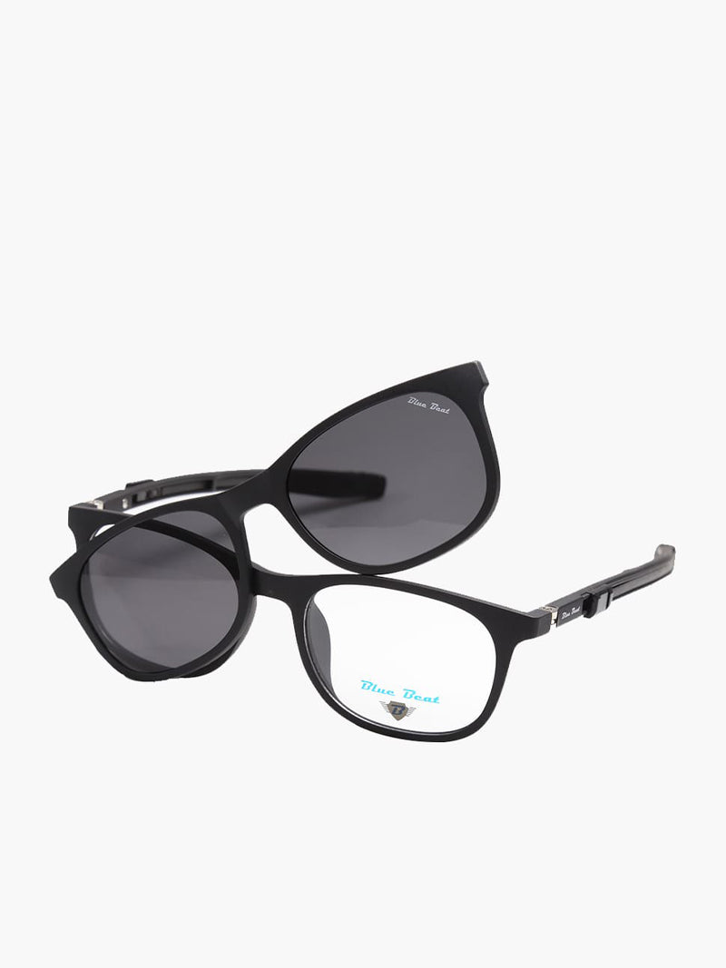 BlueBeat Kids by Barakat Square Black Sunglasses 2-in-1