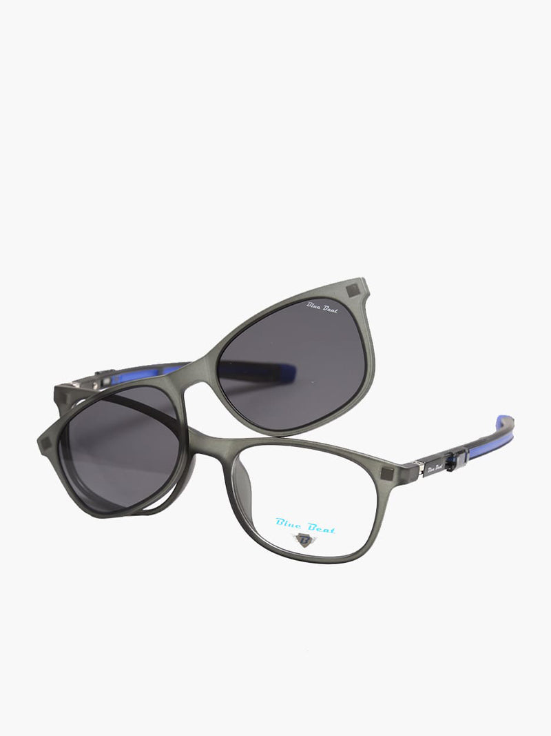 BlueBeat Kids by Barakat Square Gray Sunglasses 2-in-1