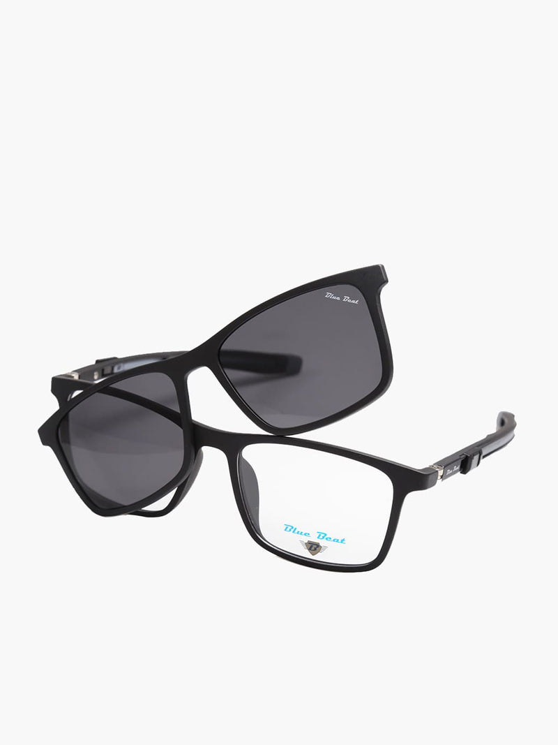 BlueBeat Kids by Barakat Square Black Sunglasses 2-in-1