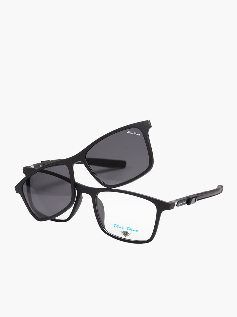 BlueBeat Kids by Barakat Square Black Sunglasses 2-in-1