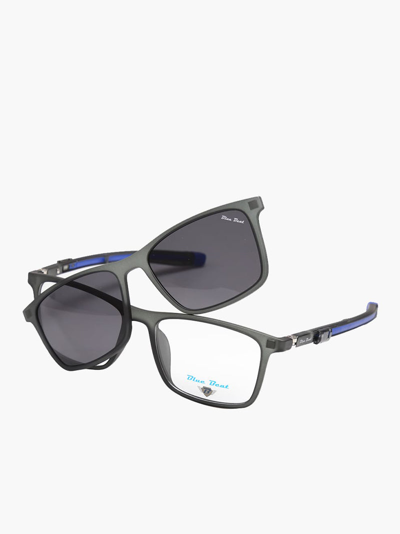 BlueBeat Kids by Barakat Square Gray Sunglasses 2-in-1