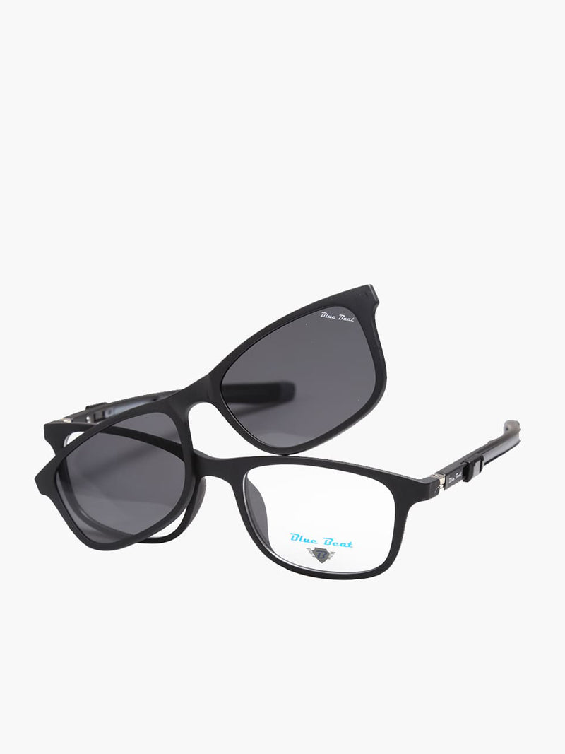 BlueBeat Kids by Barakat Square Black Sunglasses 2-in-1