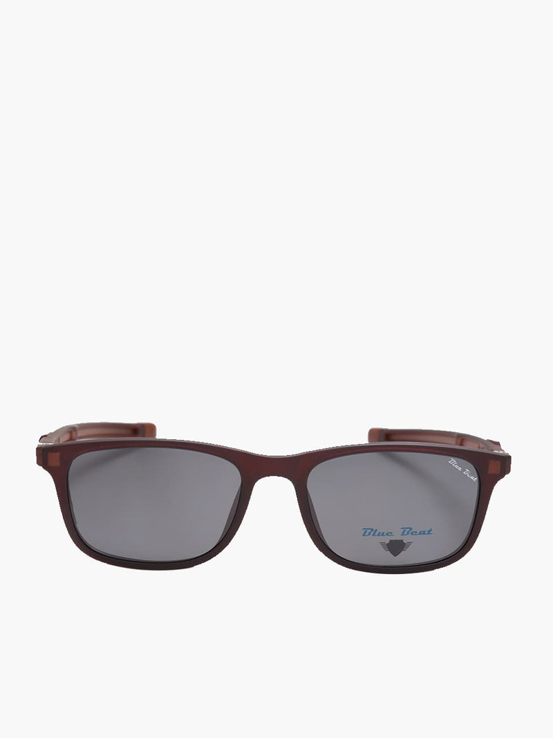 BlueBeat Kids by Barakat Rectangle Brown Sunglasses 2-in-1