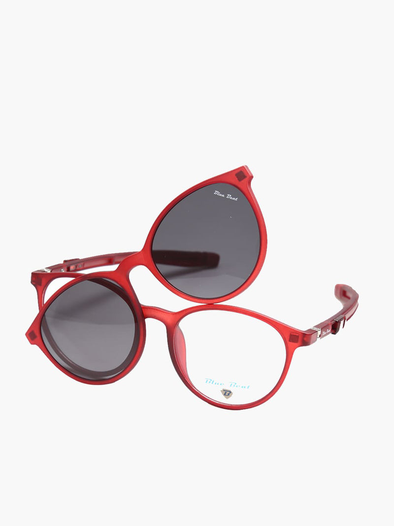 BlueBeat Kids by Barakat Cat-Eye Red Sunglasses 2-in-1