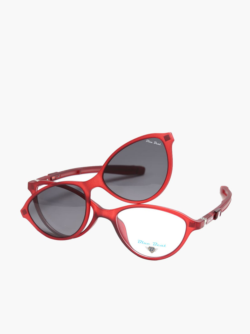 BlueBeat Kids by Barakat Cat-Eye Red Sunglasses 2-in-1