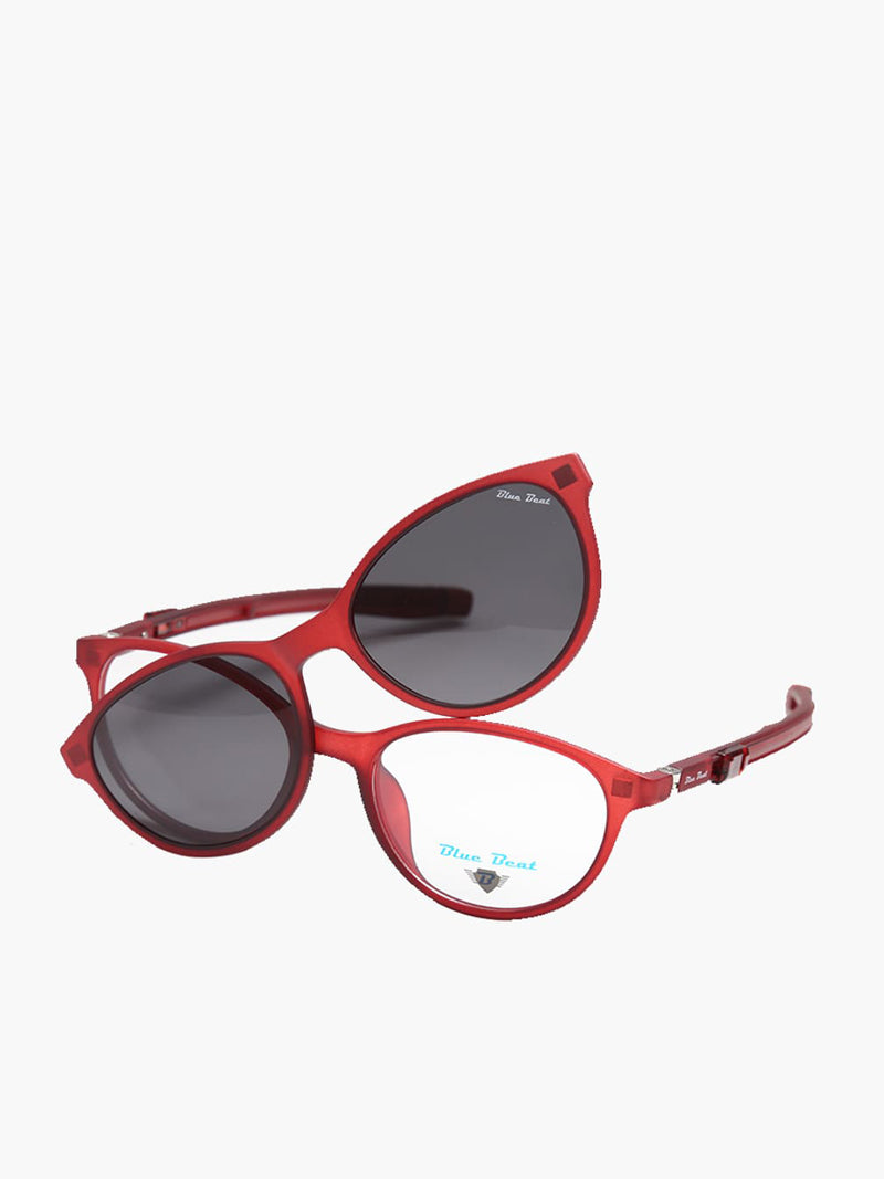 BlueBeat Kids by Barakat Cat-Eye Red Sunglasses 2-in-1