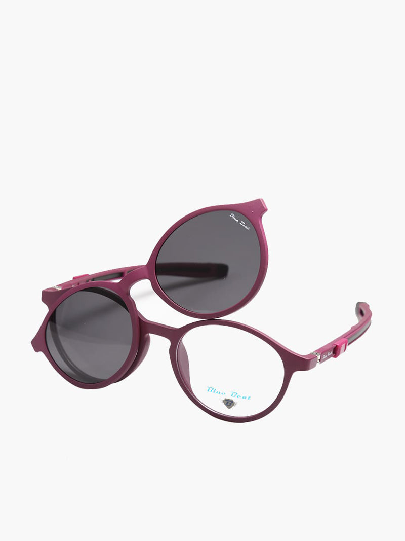 BlueBeat Kids by Barakat Round Violet Sunglasses 2-in-1