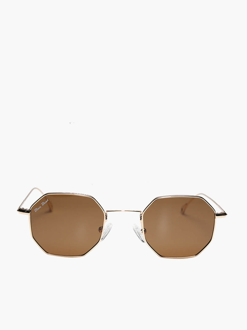 BlueBeat by Barakat Irregular Gold Sunglasses