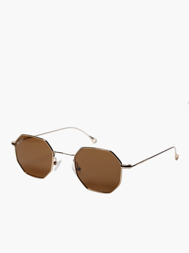 BlueBeat by Barakat Irregular Gold Sunglasses