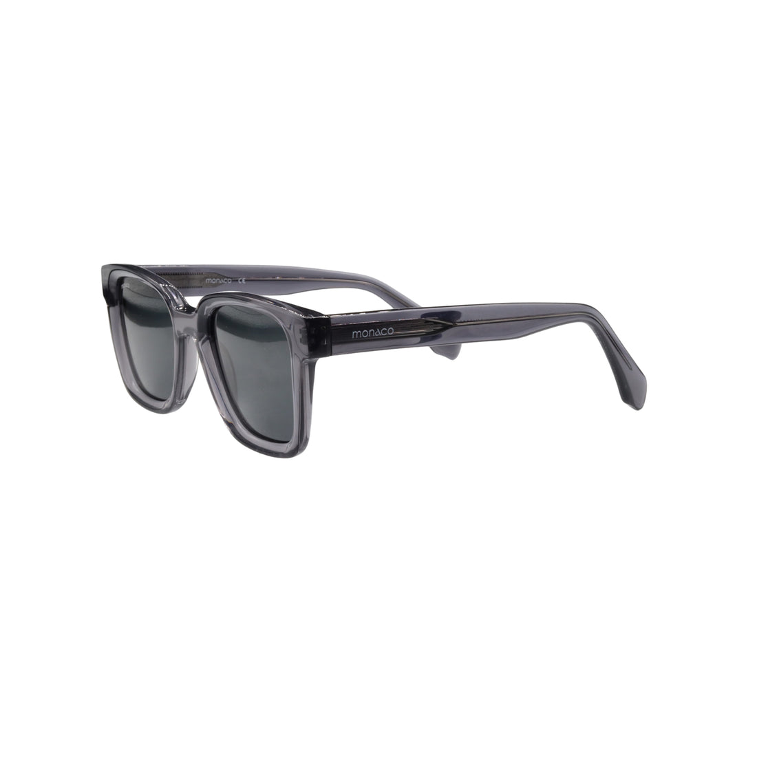 Monaco Gray Square Acetate Full Rim Sunglasses