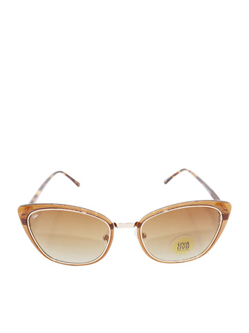 Galia Brown Cat-eye Acetate Full Rim Sunglasses