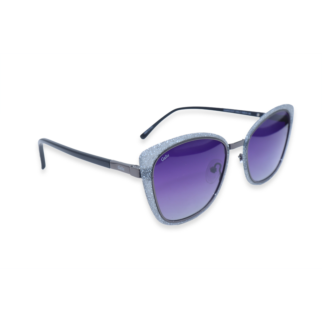 Galia Gray Cat-eye Acetate Full Rim Sunglasses
