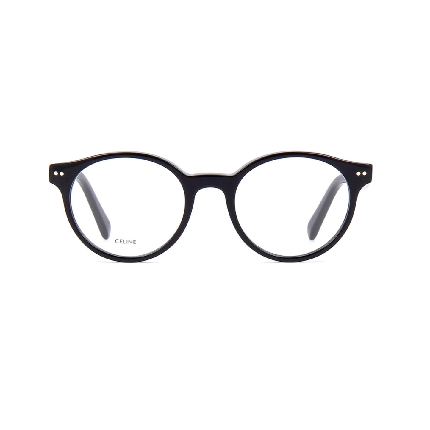 Celine Black Round Acetate Full Rim Eyeglasses CL50008I-Y22