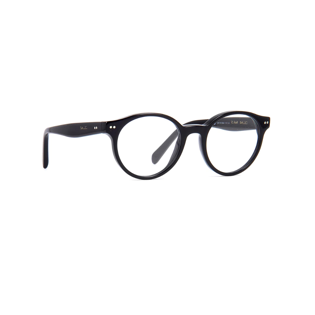 Celine Black Round Acetate Full Rim Eyeglasses CL50008I-Y22