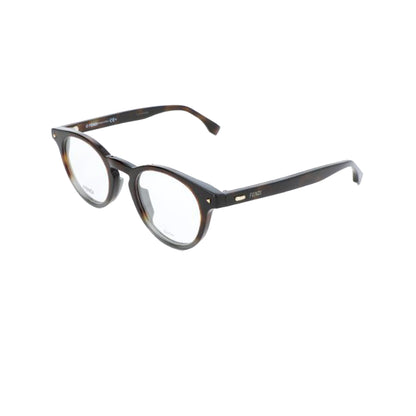 Fendi Grey Round Acetate Full Rim Eyeglasses FF0219-Y22