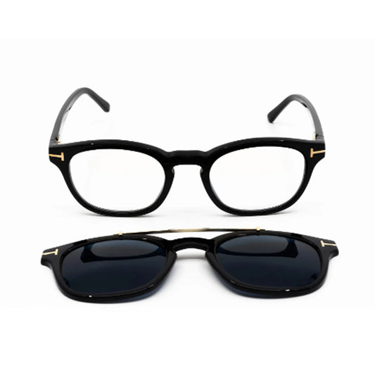 Tom Ford Black Round Acetate Full Rim Eyeglasses TF5532B-Y22