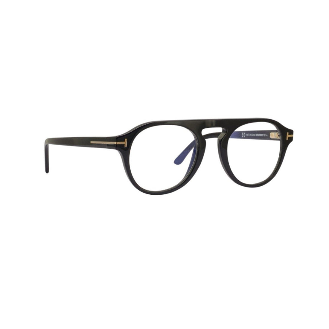 Tom Ford Black Aviator Acetate Full Rim Eyeglasses TF5533B-Y22