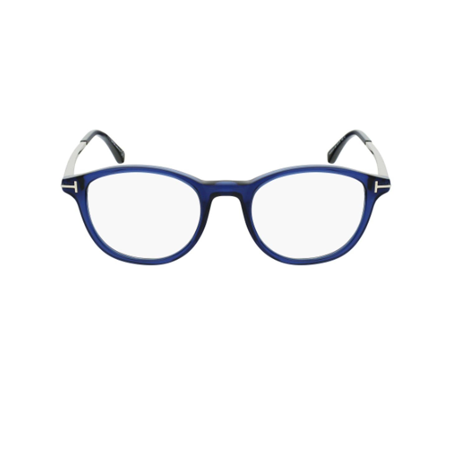 Tom Ford Blue Round Acetate Full Rim Eyeglasses TF5553FB-Y22