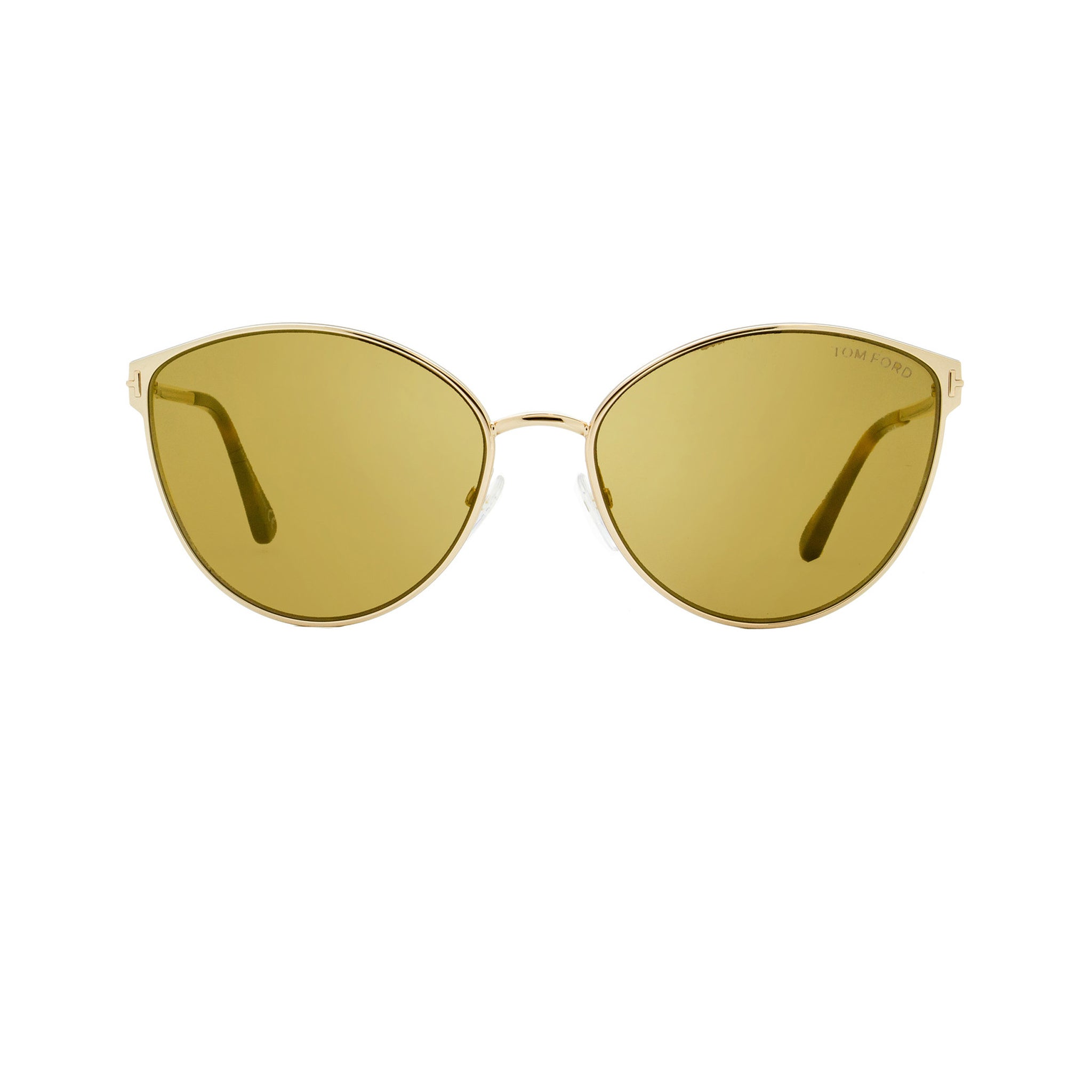 Tom Ford Gold Cat-Eye Metal Full Rim Sunglasses TF654-Y22