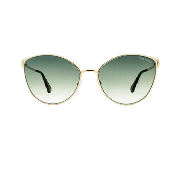 Tom Ford Gold Cat-Eye Metal Full Rim Sunglasses TF654-Y22