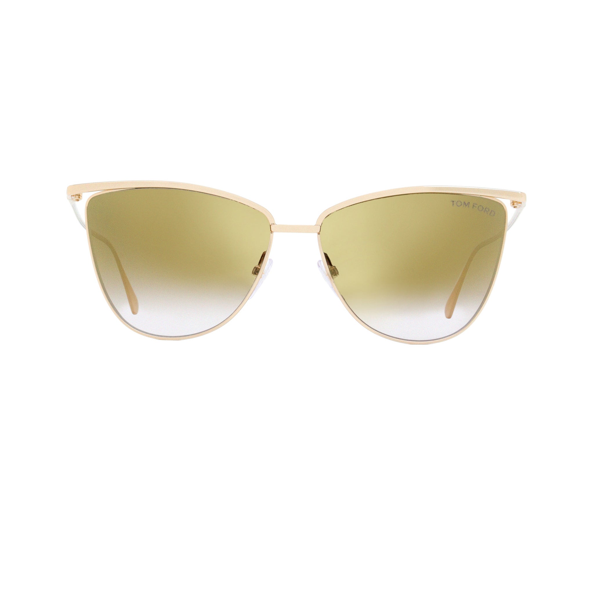 Tom Ford Gold Cat-Eye Metal Full Rim Sunglasses TF684-Y22